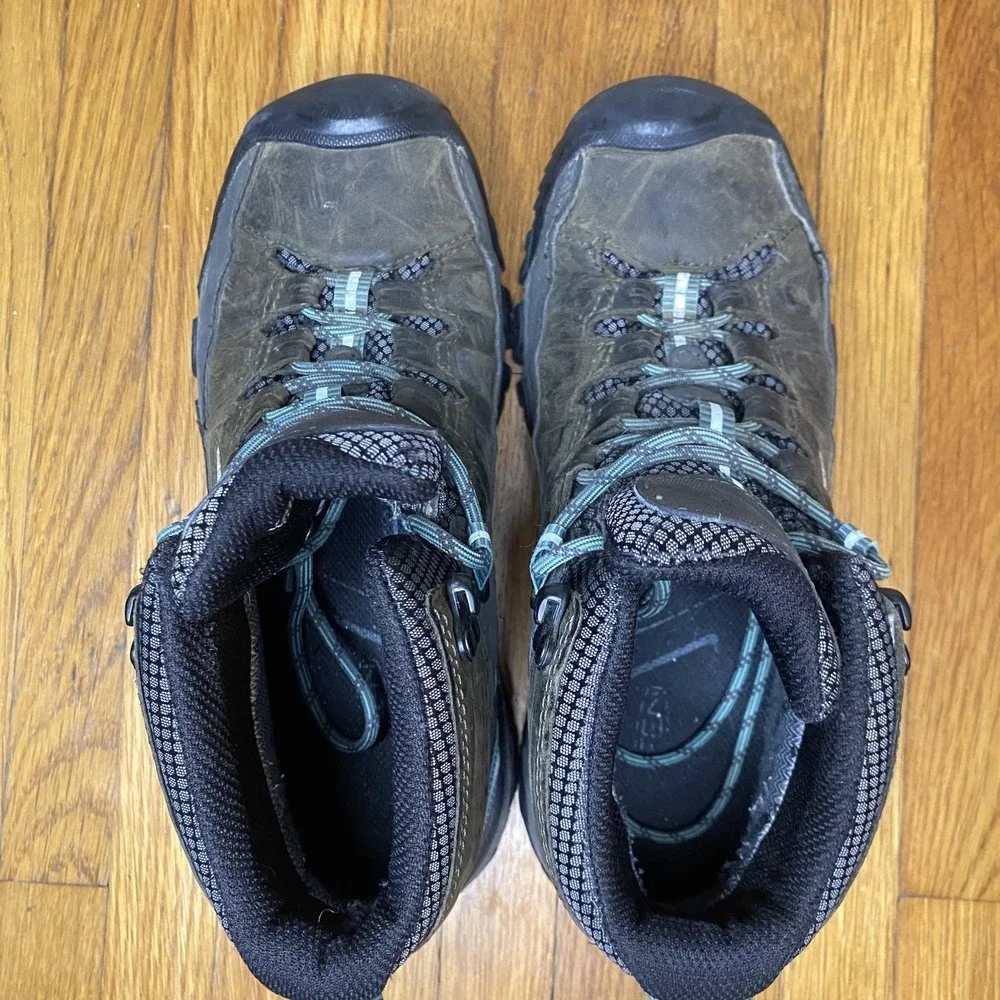 KEEN Winter Hiking Boots Womens Size 7 Brown Waterproof Ankle Lace Up KEEN.DRY